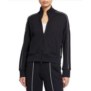 ATM Anthony Thomas Melillo French Terry Track Jacket XS Black Piped Full Zip Up